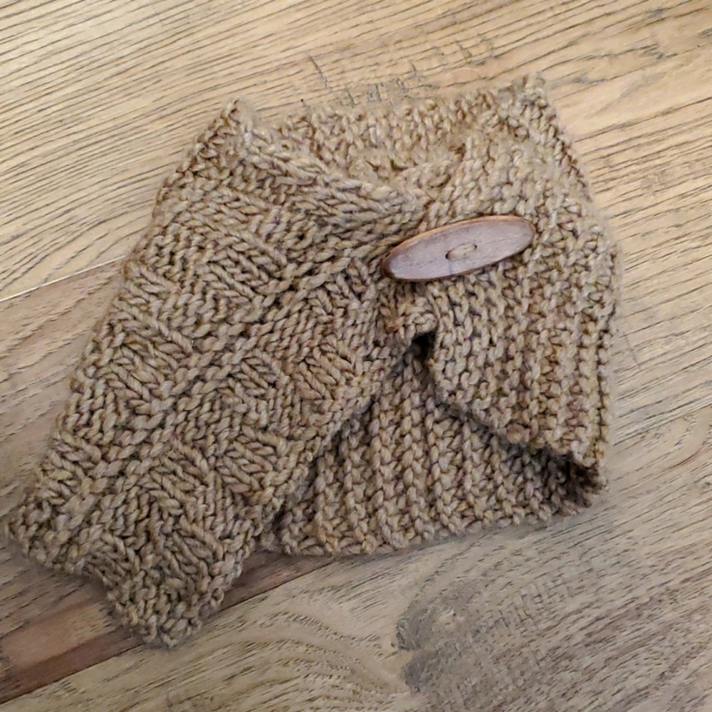 Soft artisan made button scarf